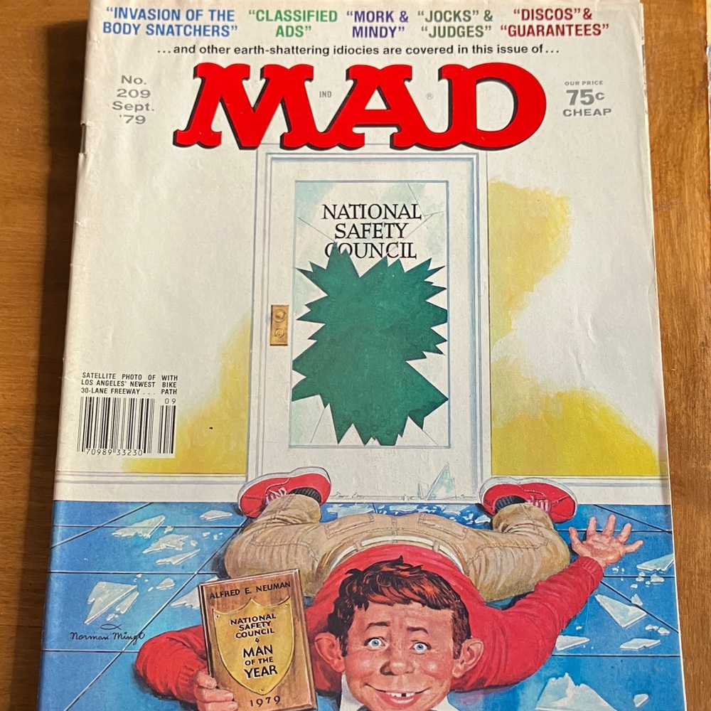 Magazine Cover Print – Vintage White & Red Comic Art